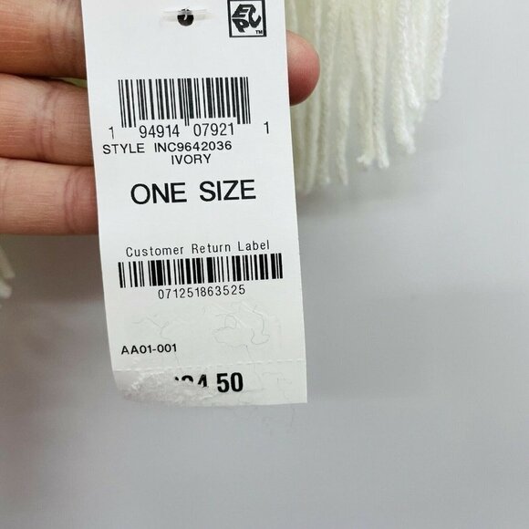 INC One Size Solid Raschel Infinity Scarf 1168 - Picture 4 of 5